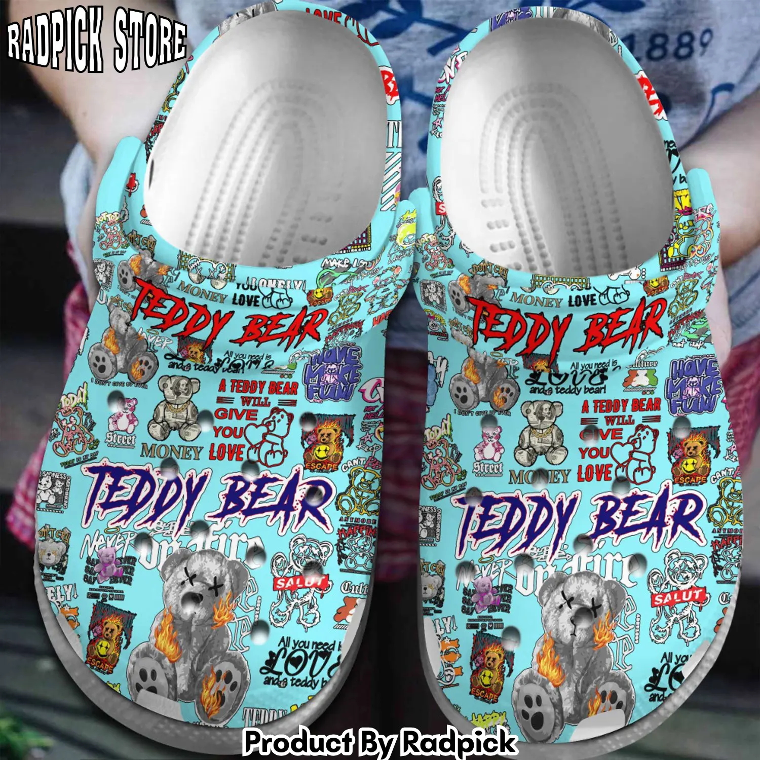 Radpick teddy bear movie cartoon clogs shoes comfortable for men women rp652850